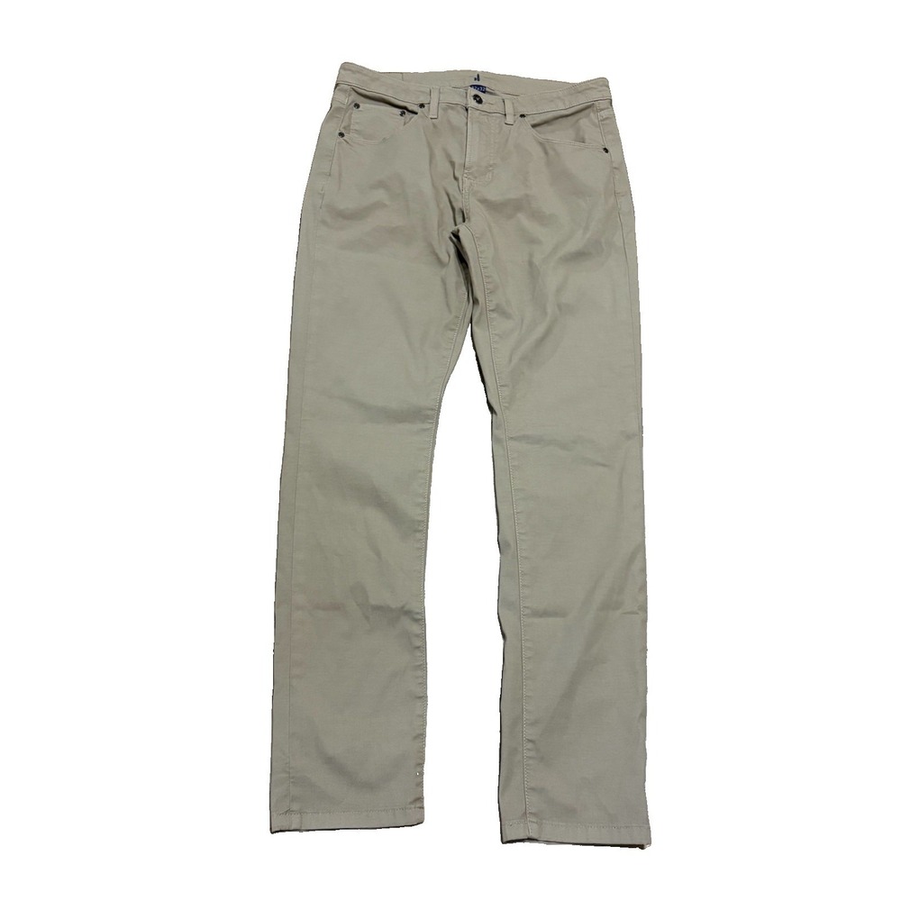 Johnnie O Mens 32x32 Atlas Stretch 5 Pocket Pants Khaki Lightweight Tech Preppy